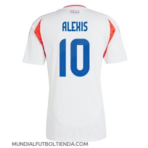 Camiseta Chile Alexis Sanchez #10 Segunda Equipación Replica Copa America 2024 mangas cortas